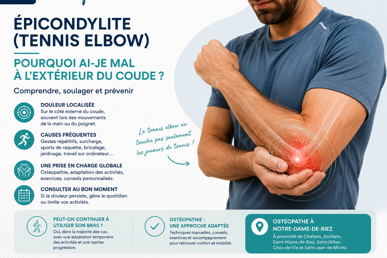 Pourquoi ai-je mal à l'extérieur du coude ?